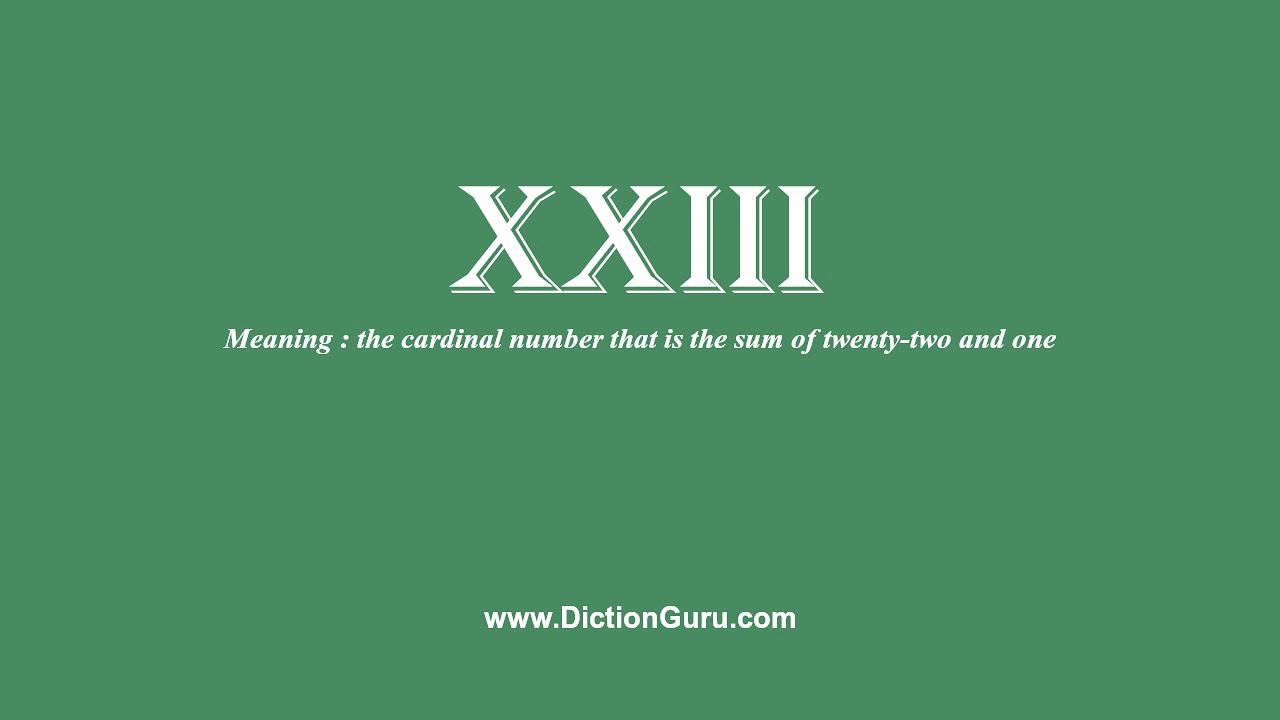 Featured image of post Xxiii Meaning